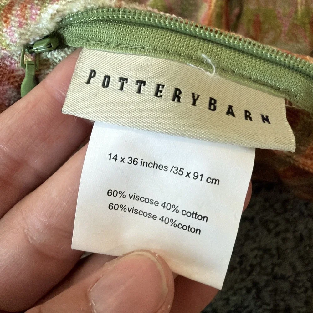 Pottery Barn Set Of 2 Velvet Lumbar Pillow Covers 36